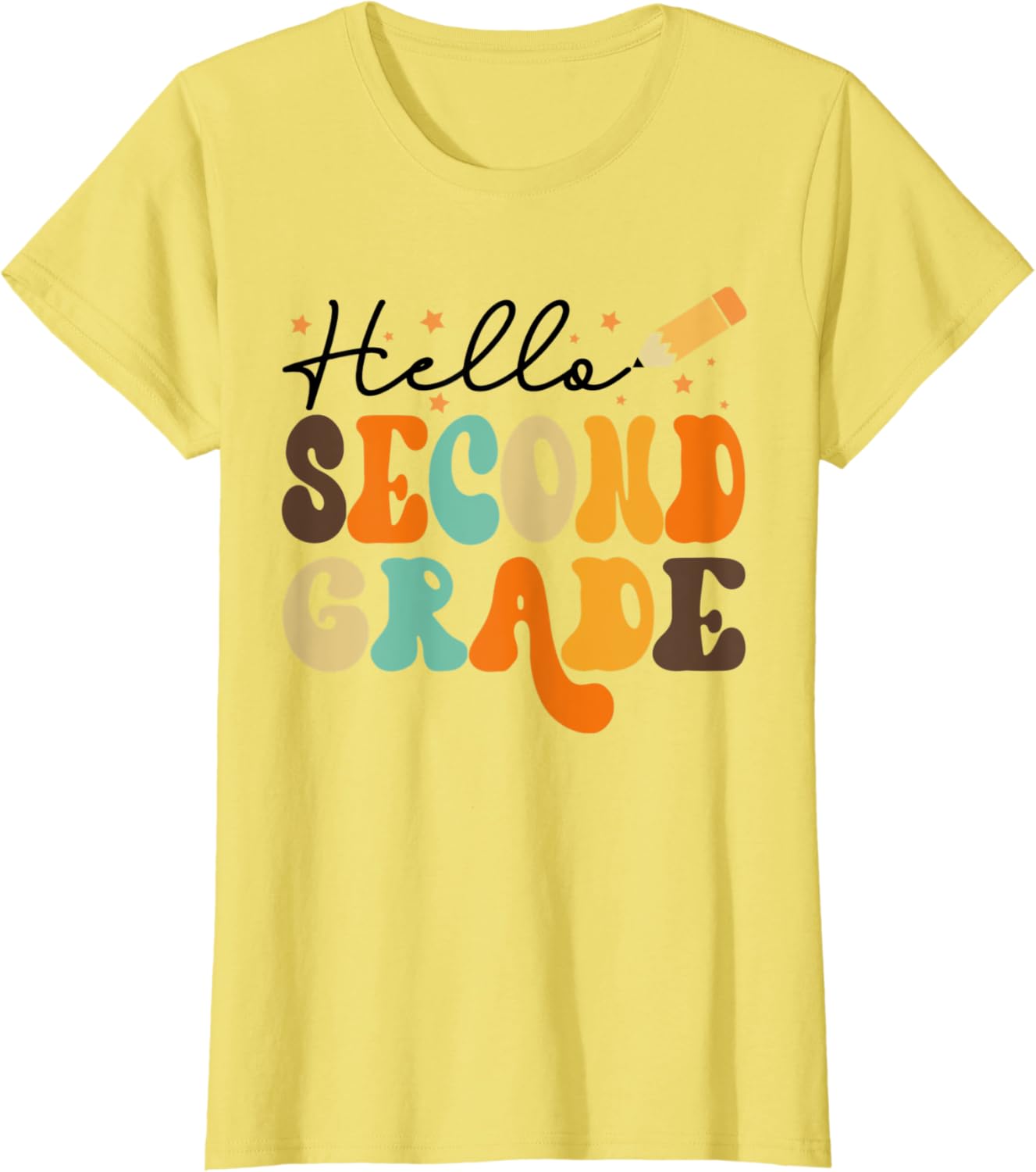 Hello Second Grade Retro Back To School 2nd Grade Teachers TShirt